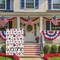 Welcome America Stars Patriotic 4th of July Memorial Day Independence Day Garden Flag Yard Flag 12x18 Inch Double Sided Small Mini Yard Outdoor Outside Holiday Decoration
